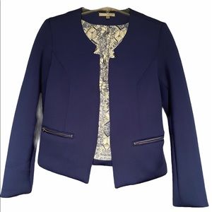 Wd•Ny Blazer Blue Long Sleeve Front Pockets M